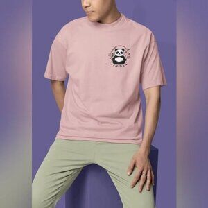 Riot society size XL, pink Asian panda inspired 100” cotton t shirt